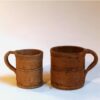 Tasse droite large et fine marron