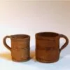 Tasse droite large et fine marron