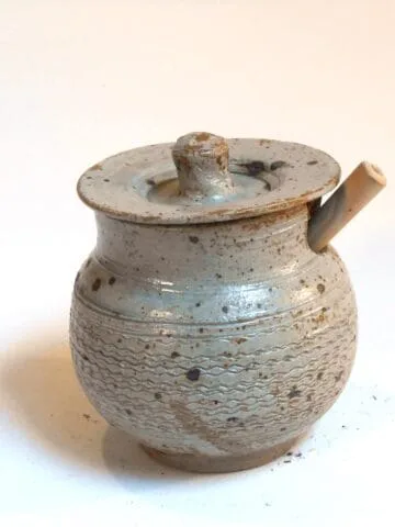 Pot à moutarde vert