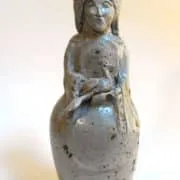 Pichet dame à l'oiseau vert